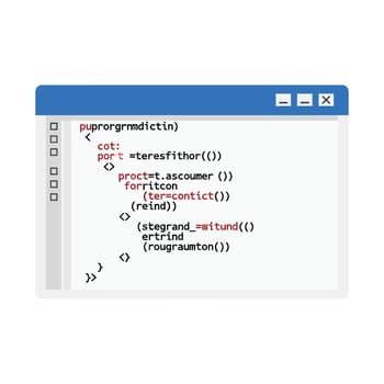 Code Snippet in a Program Window - puprorgrnmdictin Function Displayed. vector
