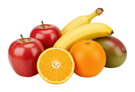 Colorful fruit arrangement on fresh produce still life vibrant colors close-up view png