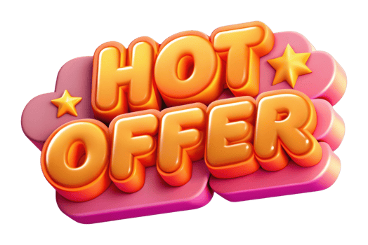 Exciting hot offer event online store promotional graphic vibrant environment eye-catching viewpoint png