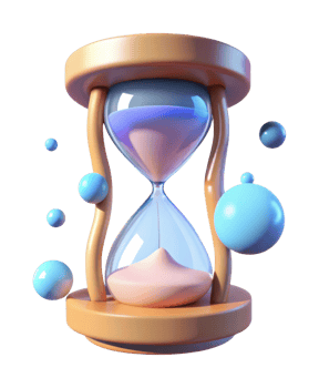 Countdown timer modern digital space 3d animation vibrant colors centered view time management concept png