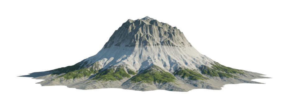 Exploring majestic mountain peaks nature's wonder 3d render outdoor environment aerial view png