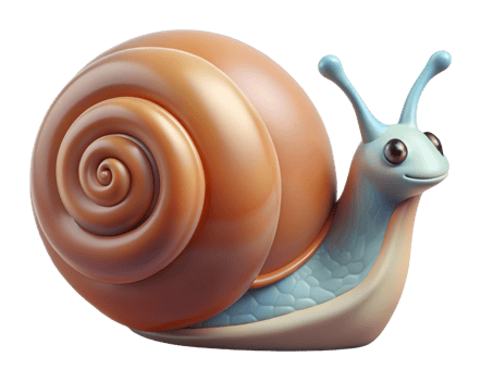 Whimsical snail adventure garden digital art natural environment playful perspective png