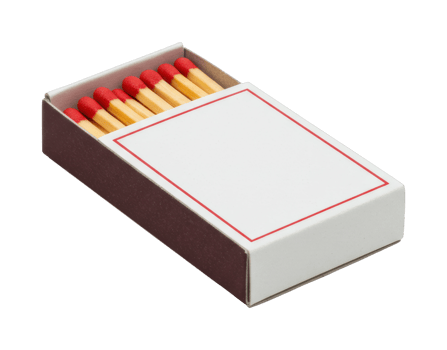 Safety lighting techniques using matches indoor setting photography minimalist environment close-up view png