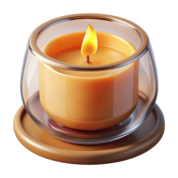 Relaxing candle light cozy home product photography warm atmosphere close-up serenity png