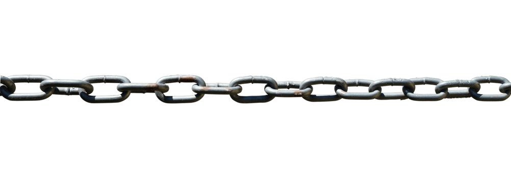 rusty metal chain link isolated element png