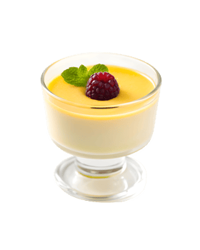 A dessert with a raspberry on top png
