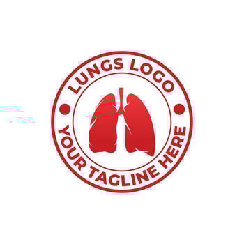 The lungs logo design template vector