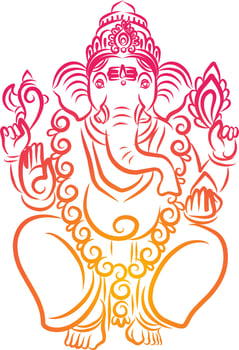 indian god ganpati or vinayaka for ganesh chathurthi vector