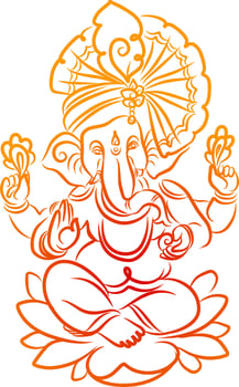 Hindu holy indian god ganpati or vinayaka for wedding card vector