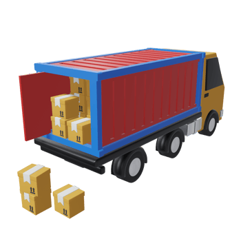 3D ICON TRUCK CONTAINER png