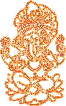 Hindu holy god lord ganesh of India vector