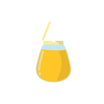 Honey jar illustration. Flat design. vector