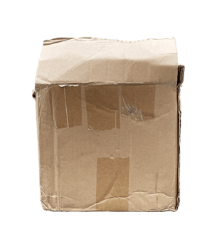 damaged cardboard box isolated element png