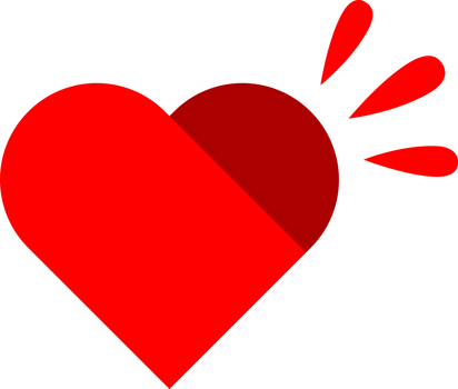 Red doodle heart png