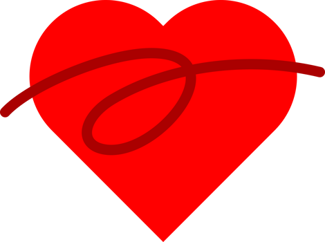 Red icon doodle heart png