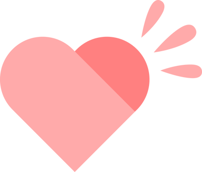Pink icon doodle heart love png