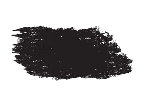 Grungy black ink and paint splatters form a dirty artistic border with a dark, textured design element vector