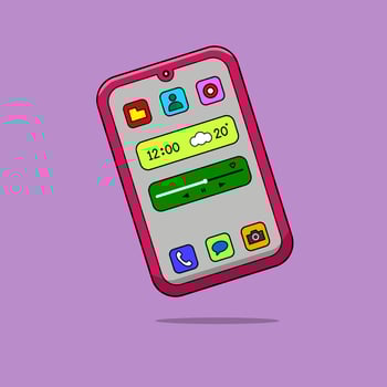 The Power of Smartphone vector