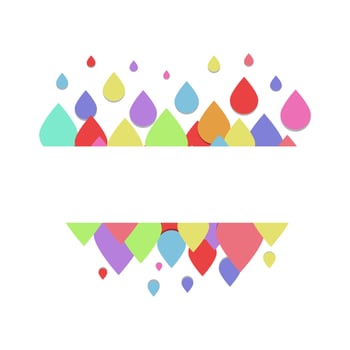 Cover with confetti drops vector