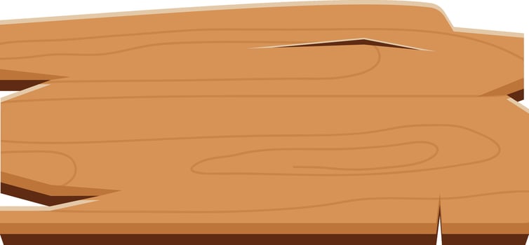 Wooden Sign Board. Flat Illustration. vector