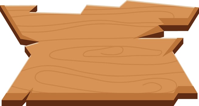 Wooden Sign Board in Cartoon Design vector