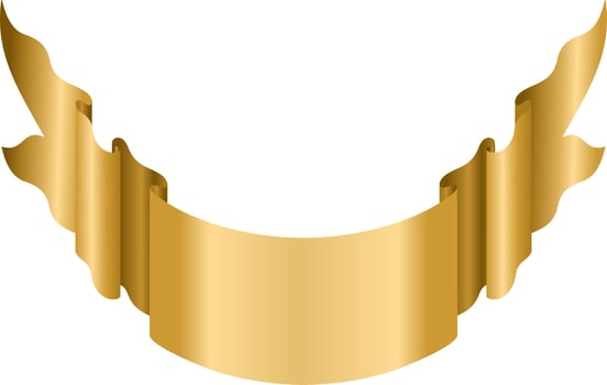 Golden Ribbon Banner Award Band vector