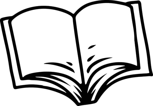 Open Book Doodle vector