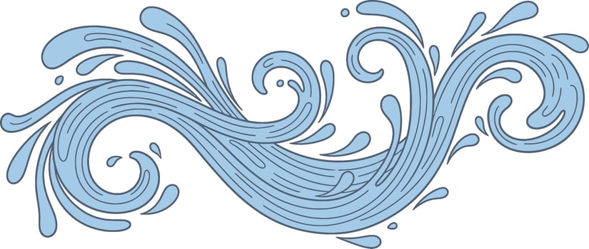 Water wave clip art vector
