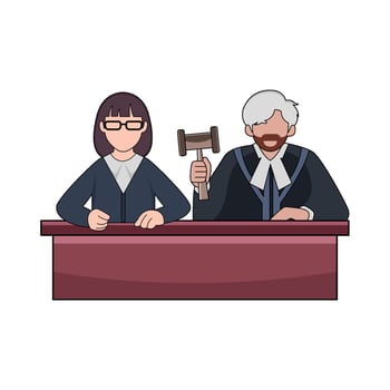 judge and lawyer vector