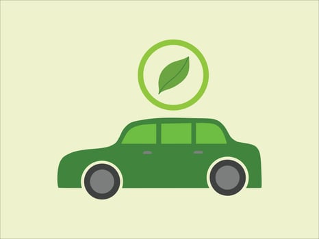 Eco Friendly Green Car Icon vector