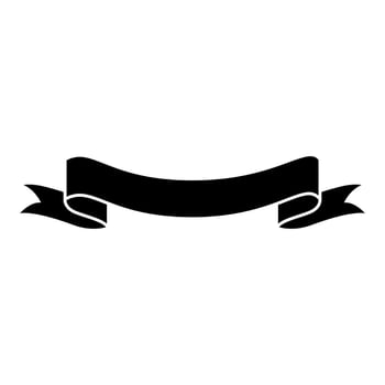 ribbon banner decoration isolated icon illustration graphic design black and white. Banner web logo. vector