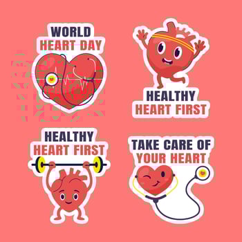 Heart health awareness illustrations vector