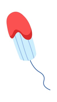Usable menstruation tampon flat icon Female hygiene vector