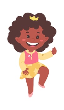 Cartoon girl Funny tooth fairy flat icon Magic dentist vector