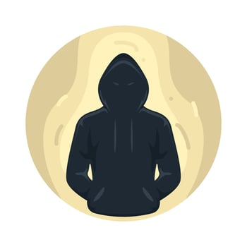 Illustration of Person in Hoodie vector