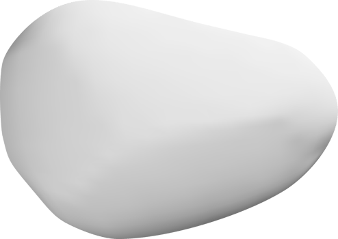 Smooth 3D Rock Shape for Design Projects png