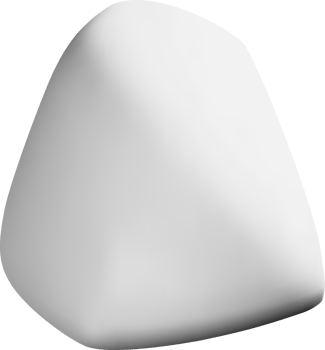 Abstract 3D Shape in Smooth White Finish png
