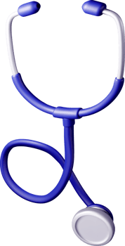 3D Stethoscope Model for Medical Visualization png