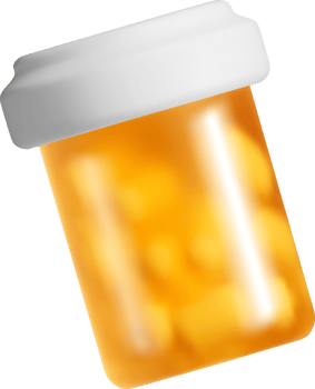 3D Prescription Bottle with Pills Inside png