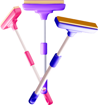 Colorful 3D Cleaning Tools for All Surfaces png