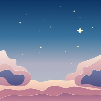 Abstract Trendy Celestial Background Cosmic Stars Clouds Night Sky Fantasy Landscape vector