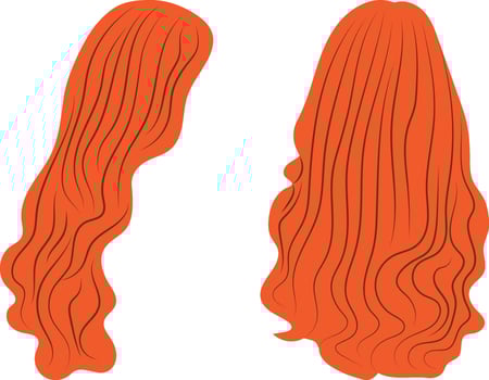 Elegant Women's Hairstyles, Back View. vector