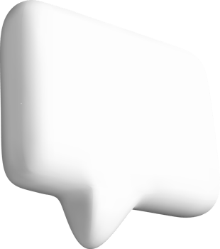 3D Speech Bubble in Minimalist Design png