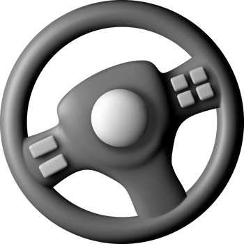 Realistic 3D Steering Wheel Design Concept png