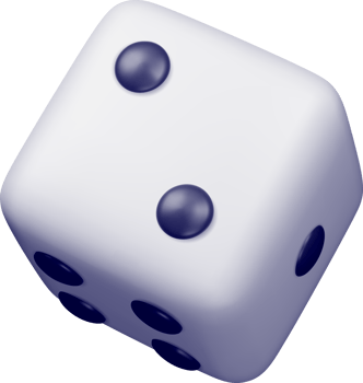 Realistic 3D Render of a Dice Object png