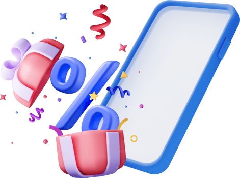 3D Discount Promotions for Mobile Devices png