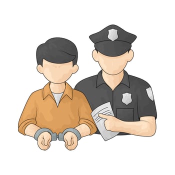 Illustration of Arrest vector