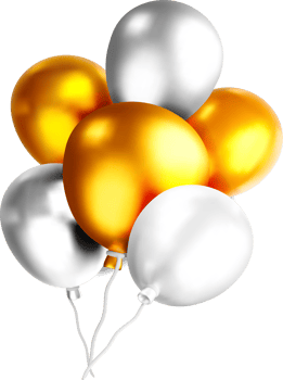 Colorful 3D Balloons for Celebration png