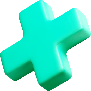 Colorful 3D Plus Sign Rendered in Vibrant Style png