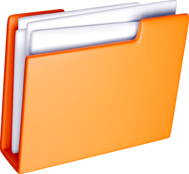 Colorful 3D Folder with Papers Inside png